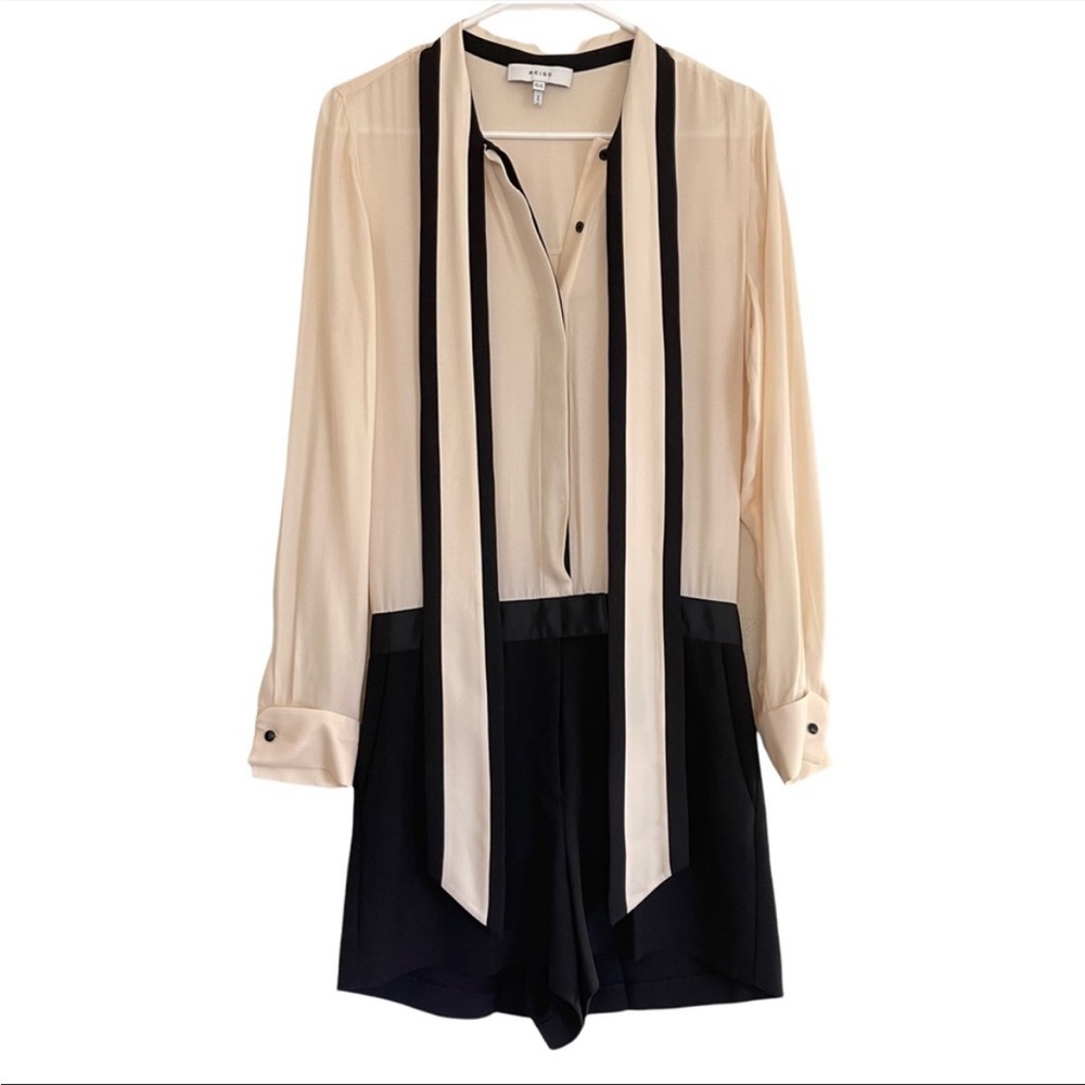 Reiss Jumpsuit Color Block, Tuxedo Style - image 4